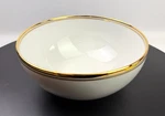 Ralph Lauren Wilshire 24K Gold Trim Serving Bowl 9.25"W X 4.25"T Portugal Euc. Fixed Price $212.49.