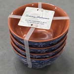 Tommy Bahama 4 Pc Melamine Spanish Tile Terracotta Tidbit Dip Snack Fruit Bowls. Fixed Price $14.99.