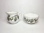 Royal Worcester Lavinia Blackberries Creamer & Open Sugar Bowl Fine Bone China. Fixed Price $32.95.