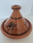 Moroccan Cooking Tagine Pot Tajine Terra Cotta Glazed Flowers Lid And Base New. Fixed Price $36.00.
