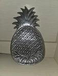 Pineapple Fruit Shaped Serving Tray Dish Made India 11" X 6.25". Fixed Price $19.99.
