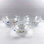 Imperial Home Nesting Bowls Floral Glass Heat Resistant Vintage Flowers Lot Of 3. Fixed Price $15.55.