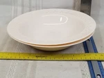 Set Of 2 Ikea Paradisisk Glass Rim Soup Bowls 8-5/8 Pale Pink France. Fixed Price $10.41.