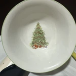 Stoneware Holiday Festive Christmas Tree Cereal Bowl Set Of 4. Fixed Price $24.99.
