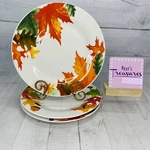 Royal Norfolk RNF132 Colorful Autumn Leaves Stoneware Round Dinner Plates Set. Fixed Price $25.49.