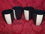 Mikasa Gourmet Basics Bamboo Black Stoneware Mugs HA250 - Set Of 4. Fixed Price $29.00.