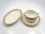Theodore Haviland Limoges Schlieger #617B Gravy Sauce Boat & Dish Pink Roses. Fixed Price $55.00.
