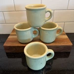 Set Of 4 - 3 1/8" Flat Cup Mug Trend Pacific Galaxy Wheatstone Almond Speckled. Fixed Price $29.97.