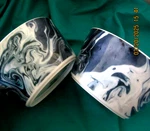 Lot Of Ikea Bowls-made In Poland-blue Waves, Fluid DESIGN-RARE-#23102. Fixed Price $19.99.
