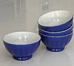 Set Of X4 Corden Bleu Bia Small Footed Fluted Bowls Cobalt Blue 4.25 2.5" New. Fixed Price $36.00.