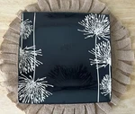 Cuisinart Dinnerware Marianne Black Plate Set Of Cdst 1-S4Q3 Euc. Fixed Price $45.99.