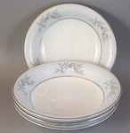 Noritake Blueridge Sauce Fruit Dessert Bowls (4) Pale Band Platinum Trim. Fixed Price $21.99.