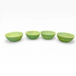 Set- 4 Gibson Everyday Green Milk Glass Vintage 6.25" Bowls New Jadeite Mcm. Fixed Price $55.00.