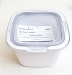 Pampered Chef 1 Qt Small & Serve Square Bowl With Lid Cooler Pack. Fixed Price $19.98.