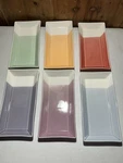 6 Royal Doulton Rectangle Trays "1815" Bright Tapas Plates Multi Color 9.5X4.5. Fixed Price $65.00.