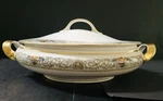 Antique 30S Hutschenreuther Selb Bavaria Jeffrey Oval Tureen Vegetable Bowl Lid. Fixed Price $55.00.