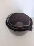 Brown Rosti Mepal Denmark Nesting Mixing Bowls 2.5 & 2L And 1.5 Set Of 4 Vintage. Fixed Price $30.00.