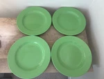 Waechtersbach Fun Factory Green Apple Dinner Plates Ceramic 10.5 Set Of 4. Fixed Price $50.00.