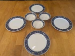 Vintage 90S Galaxy Moon Stars Celestial Ceramic Dinner Plates Bowls Set Of 7. Fixed Price $59.99.