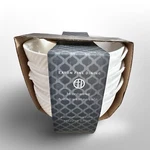Eaton Fine Dining 6 White Cereal Soup Bowls Embossed Stripe Set Of 4.. Fixed Price $29.99.