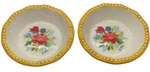 2 Pioneer Woman Spring Bouquet Floral Mini Pie Yellow Rim Stoneware. Fixed Price $18.99.