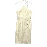 Banana Republic Cream Halter Midi Button Sheath Dress 2 Summer Coastal Boho Chic. Fixed Price $25.99.