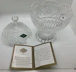 Godinger Shannon Crystal Freedom Covered Lidded Footed Candy Dish. Fixed Price $19.99.