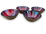 Set 4 Vintage Arcoroc Luminarc Ruby Red Glass Cereal Dessert Bowls France 6''. Fixed Price $39.95.