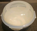 Prepology 7.5 Serving Soup Salad Storage Bowl W/locking Lid Blue And White. Fixed Price $18.98.