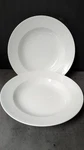 Set Of 2 Royal Copenhagen Salto White Rim Soup Bowls Embossed Ovals. Fixed Price $32.00.