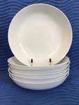 Simplicity White 9" Porcelain Pasta Bowls Set Of 6 New. Fixed Price $44.00.