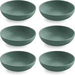 Tarhong Planta Artisan Matte Low Bowl, Set Of 6, Teal. Fixed Price $95.19.
