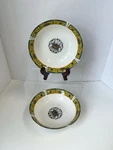 Vintage Collectible Gracie Bone China Yellow Dynasty Soup Cereal Bowls M2. Fixed Price $65.00.
