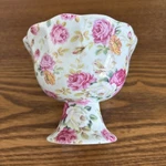 Gracie China Rose Chintz Pedestal Dessert Bowl/trinket Dish. Fixed Price $12.99.