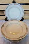 Set Of Royal Majestic Fine China Bouquet 8436 Wide Coupe Soup Bowls 8". Fixed Price $22.49.