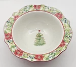 Pioneer Woman Holiday Cheer Christmas Serving Bowl 8.3" Scalloped Edge Nice. Fixed Price $15.99.
