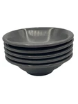 Vintage Boontonware 1303-10 Charcoal Gray Melmac Bowls Set Of 5 Mcm Usa. Fixed Price $13.99.