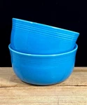 2PC Fiesta Peacock Gusto Bowls 6 Inch Soup Cereal Blue Retired Oven Safe 28OZ. Fixed Price $22.00.