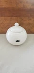 10 Strawberry Street Round Frost Solid White Sugar Bowl W/lid Made In Sri Lanka. Fixed Price $12.95.