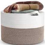 Large Blanket Basket 22 X 14"BIG Cotton Rope Kids Toy& Living Room. Fixed Price $24.99.