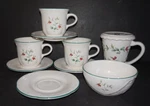 Pfaltzgraff Winterberry Coffee Cups Saucers Bowl Covered Mug Lot 10PC. Fixed Price $13.95.