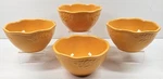 4 Certified International Cuisineware Gold Ice Cream Bowls Set Leaves Emboss Lot. Fixed Price $59.67.