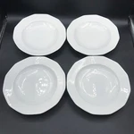 Pillivuyt France Helios White Porcelain Rim Soup Bowls 8-5/8" Set Of 4 Vgc!. Fixed Price $30.00.