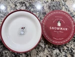 Williams Sonoma Set Of 6 Christmas Snowman Ceramic Dessert Plates -original Box. Fixed Price $27.95.