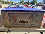 Crisa Glass 12-PIECE Ice Cream Social Set One Missing Original Box A406. Fixed Price $30.00.
