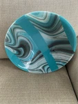 Elegant Decorative Elmshade Studio 13 Inch Turquoise Swirl Bowl. Fixed Price $61.60.