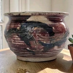 Vtg Studio Hand Thrown Artisanal Pottery Bowl W/drip Glaze Sgraffito Signed. Fixed Price $37.99.