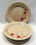 PIER1 Imports PER180 Salad Plates X4 Red Flowers Berries On Branch Cream. Fixed Price $39.96.