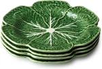 Le Jardin Cabbage 3D Dinner Plates, Set Of Four -11" Sculpted Green Stoneware.... Fixed Price $74.84.