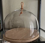 Williams Sonoma Lsa Glass Cake Plate Dome & Ash Base Natural Leather Loop Handle. Fixed Price $78.85.
